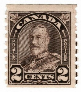 (I.B) Canada Postal : 2c Deep Brown Coil (SG 308)