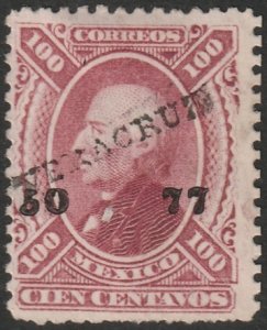 Mexico 1877 Sc 111 MNG(*) Veracruz 50 77 overprint