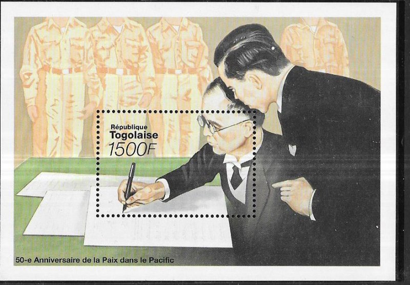 Togo #1646 150fr Japan Sigining Peace Agreement  S/S (MNH) CV$6.25