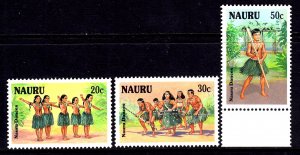 Nauru 1987 Tribal Dances Complete Mint MNH Set SC 331-333