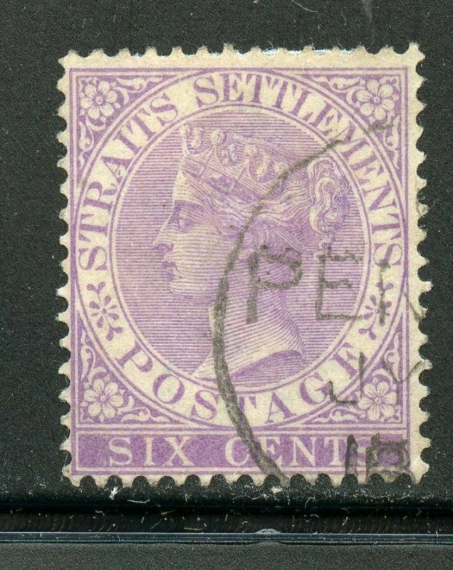 STRAITS SETTLEMENTS SINGAPORE SC# 48 FINELY USED AS SHOWN