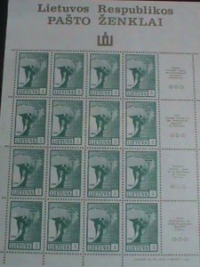 ​LITHUANIA STAMP-1990- SC#371  ANGEL AND MAP MINT FULL SHEET