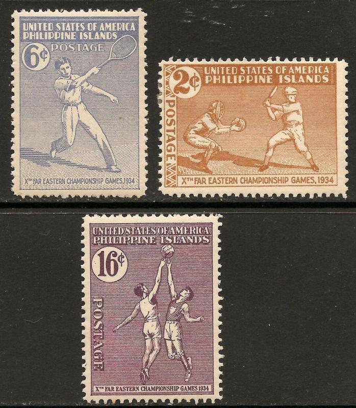 #380 - 382 Philippines Mint Far Eastern Games set OG NH/HR