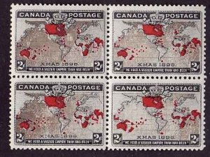 Canada-Sc#86-unused og NH 2c muddy waters Map block of 4-1898- S/H fee reflect