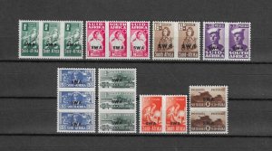 SOUTH WEST AFRICA 1943/4 SG 123/130b MNH