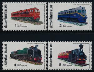 Thailand 811-4 MNH Trains, Locomotives