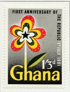 1961 GHANA 1s3d MH* Stamp A4P42F40203-