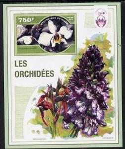 Niger Republic 2014 Orchids #1 imperf s/sheet unmounted mint