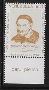 Venezuela 1334 100th St. Vincent de Paul Society MNH 2021 Scott c.v. $0.60