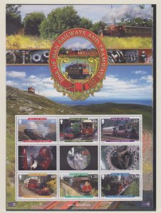 Isle of Man 2010 - Railways & Trams ,  Mint Sheet - U/Mint