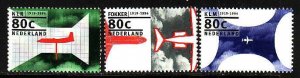 Netherlands-Sc#857-9- id6-unused NH set-Aviation-Planes-1994-