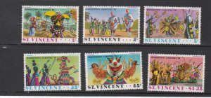 St. Vincent # 457-462, Carnival Costumes, Mint NH, 1/2 Cat.