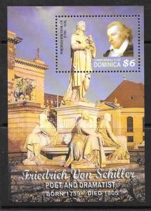 DOMINICA SGMS3444 2005 FREDERICK VON SCHILLER  MNH