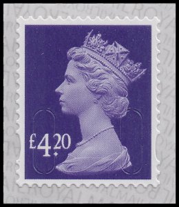 GB Machin Definitive Plum Purple £4.20 M21L single MNH 2021