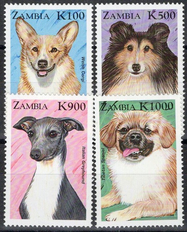 ZAYIX - Zambia 804-807 MNH Dogs Animals  080722S44 