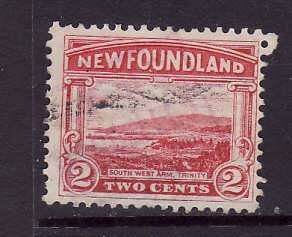 Newfoundland-Sc#132-used 2c carmine South West Arm-1923-id#12-