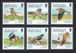 Alderney Migrating Birds 3rd series Passerines 6v SG#A235-40