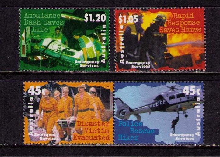 AUSTRALIA Sc#1602-1605 MNH FVF Set2 + Pr Emergency Services