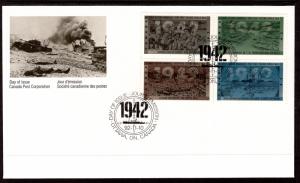 Canada 1451a Anniversary WWII Canada Post U/A FDC