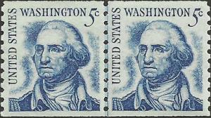 # 1304 MINT NEVER HINGED Line Pair GEORGE WASHINGTON