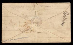 England Britain 1853 Dedham MA USA Transatlantic Stampless Cover 77669