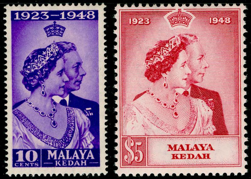 MALAYSIA - Kedah SG70-71, COMPLETE SET, NH MINT. Cat £28. RSW.