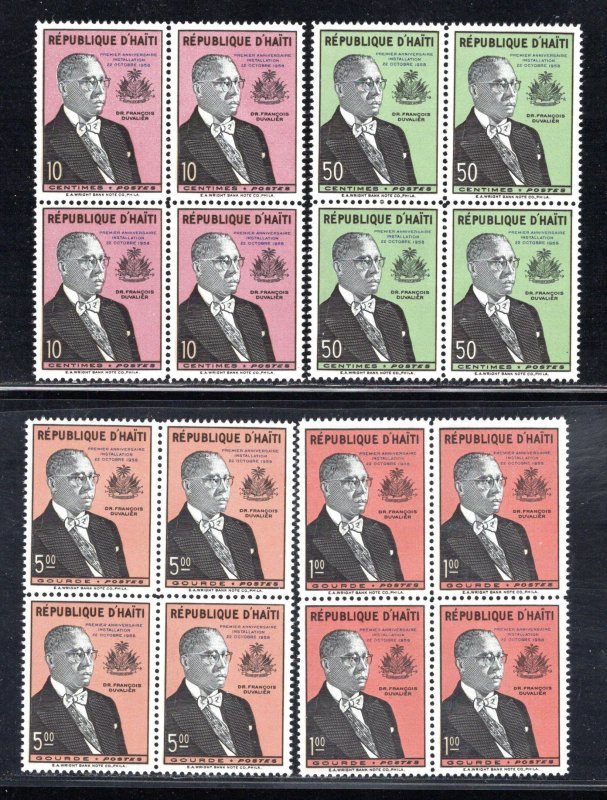 HAITI SC# 428-31+C122-25 BKS/4 FVF/MNH