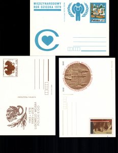 Poland 3 mint postal cards