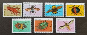 *FREE SHIP Vietnam Insect 1986 1987 Bee Moth Grasshopper Beetle Bug (stamp) MNH