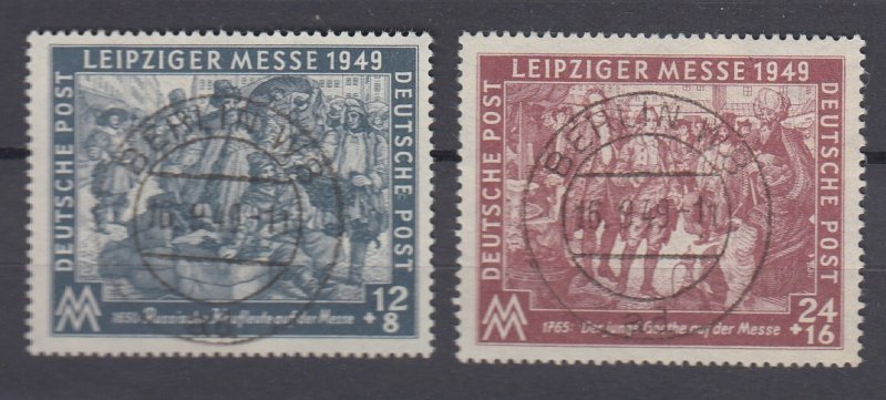 J39108 jlstamps, 1949 germany DDR set used #10nb12-3