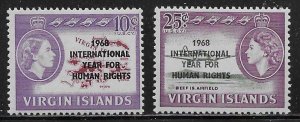 Virgin Islands Scott #'s 190 - 191 MNH