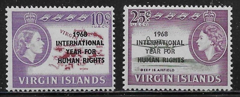 Virgin Islands Scott #'s 190 - 191 MNH