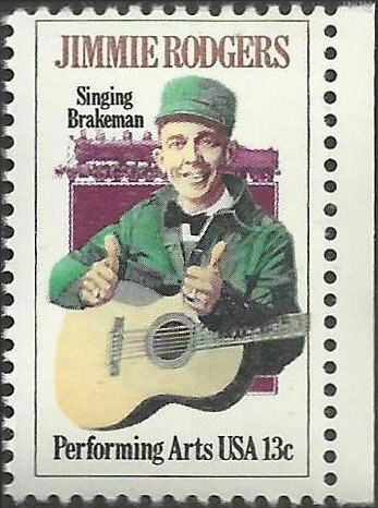 # 1755 MINT NEVER HINGED ( MNH ) JIMMIE RODGERS AND LOCOMOTIVE