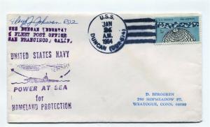 US Naval Ship Cover - USS DUNCAN (DDR-974) - 1964