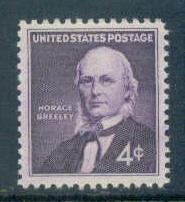 1177 4c Greeley Fine MNH