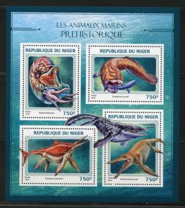 NIGER 2016 PREHISTORIC MARINE ANIMALS SHEET MINT NH