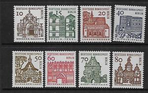 BERLIN, 9N215-9N222, MNH, BULDINGS