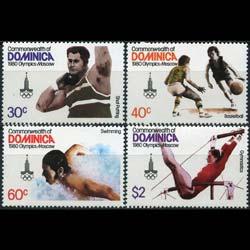 DOMINICA 1980 - Scott# 664-7 Olympics Set of 4 NH