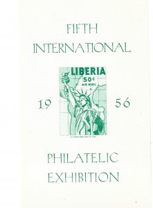 Liberia Sc #C103 proof imperf sheet of 1 in green NH VF