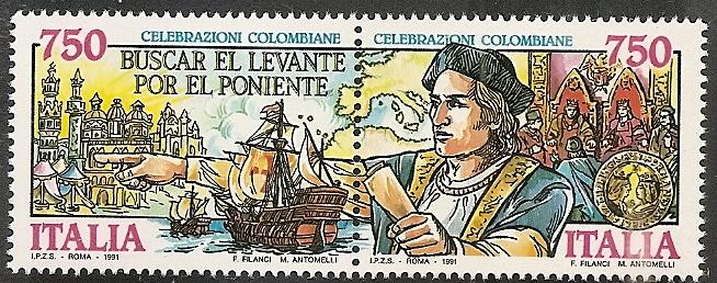 ITALY 1835-36 MNH 1991 Discovery of America, %00 Anniv.