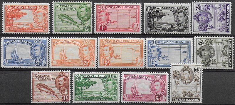 1938-48 Cayman Islands Giorgio VI 14v. MNH SG n. 115/26a
