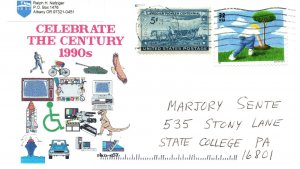 CELEBRATE THE CENTURY 1990s COMPUTER GENERATED CACHET POSTALLY USED SALEM OR