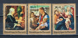 Burundi B46-48 Used set Christmas Paintings 1970 (B0480)