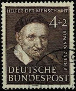 Germany 1951,Sc.#B320 used, Welfare: St. Vincent de Paul (1581-1660)