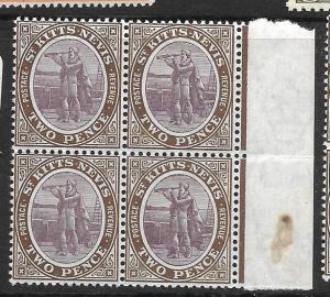 ST KITTS NEVIS  (P1010B) 2D COLOMBUS SG 15 BL OF 4  MNH