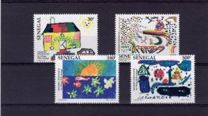 Senegal 1998 Sc#1318/21 Children's drawings Set (4) perforated MNH VF