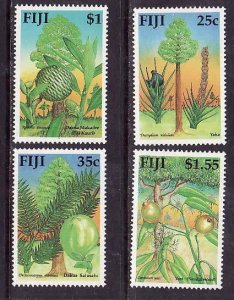 Fiji-Sc#629-32- id9-unused NH set-Trees-1990-please note there is gum glaze