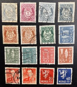 Norway LOT - Includes #44,182,277,370,371,372,O27,O87 + types A10,A101?,A102?