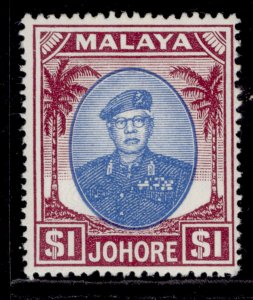 MALAYSIA - Johore GVI SG145, $1 blue & purple, NH MINT. Cat £14.