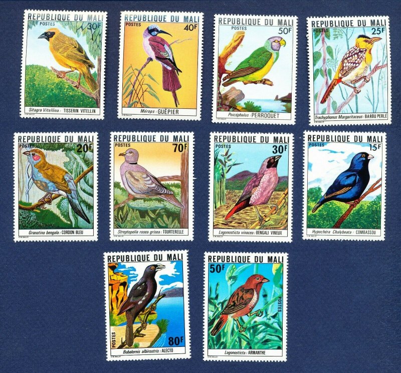 MALI - Scott 272-277 & 298-302  - FVF MNH - BIRDS - 1977-1978